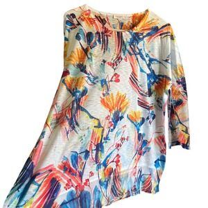 Jess & Jane XL "Charlotte"‎ NWT Print Tunic Top Lightweight USA Made